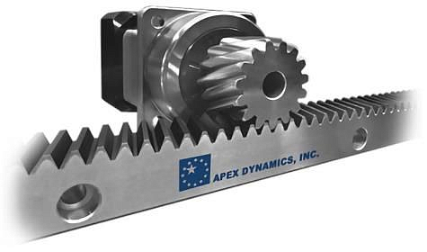 КОСОЗУБЫЕ ПЕРЕДАЧИ ШЕСТЕРНЯ–РЕЙКА ПО ОСЯМ X,Y (DIN6) «APEX DYNAMICS» (ТАЙВАНЬ)