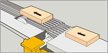 Гравированный стол между нижними шпинделями