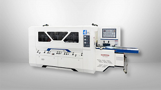 Четырехсторонний пятишпиндельный продольно-фрезерный станок QUADRO. Модель 523 SAW (пильный узел 30 кВт)